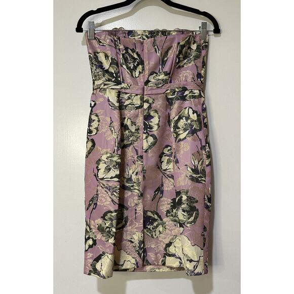 Vera Wang Lavender Label Strapless Floral Party Cocktail Dress Size 2 NWT - Picture 7 of 13